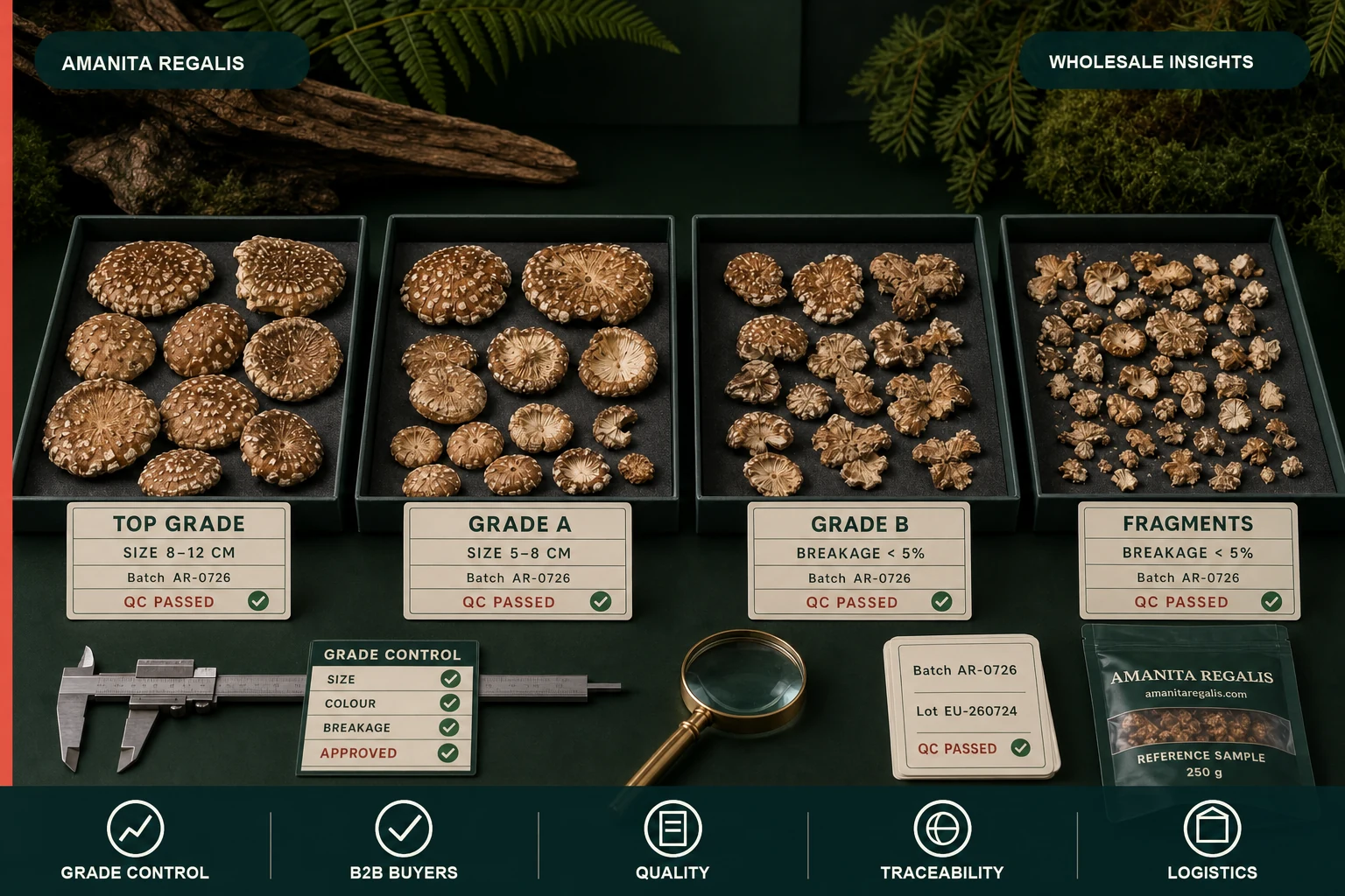How Amanita Regalis Wholesale Grades Should Be Specified