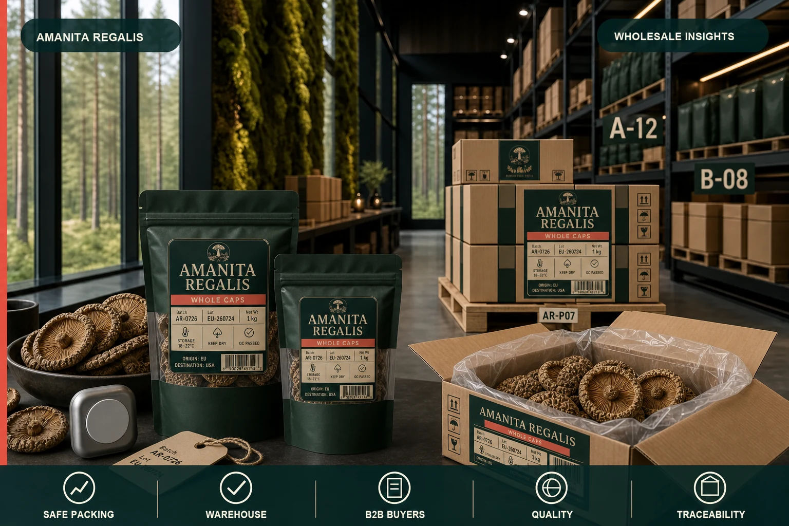 Packaging and Warehouse Control for Amanita Regalis